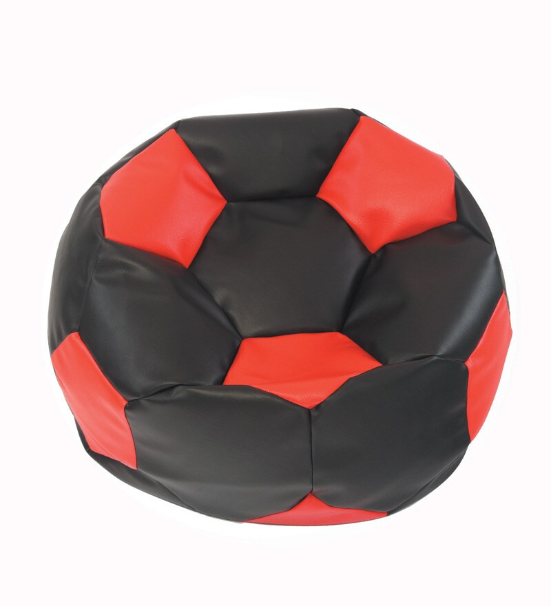 Dolphin Black / Red XXL Football Bean Bag (With Beans) by Dolphin