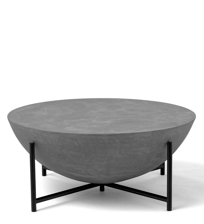 Buy Dome Large Coffee Table In Black Colour By Objectry Online Round