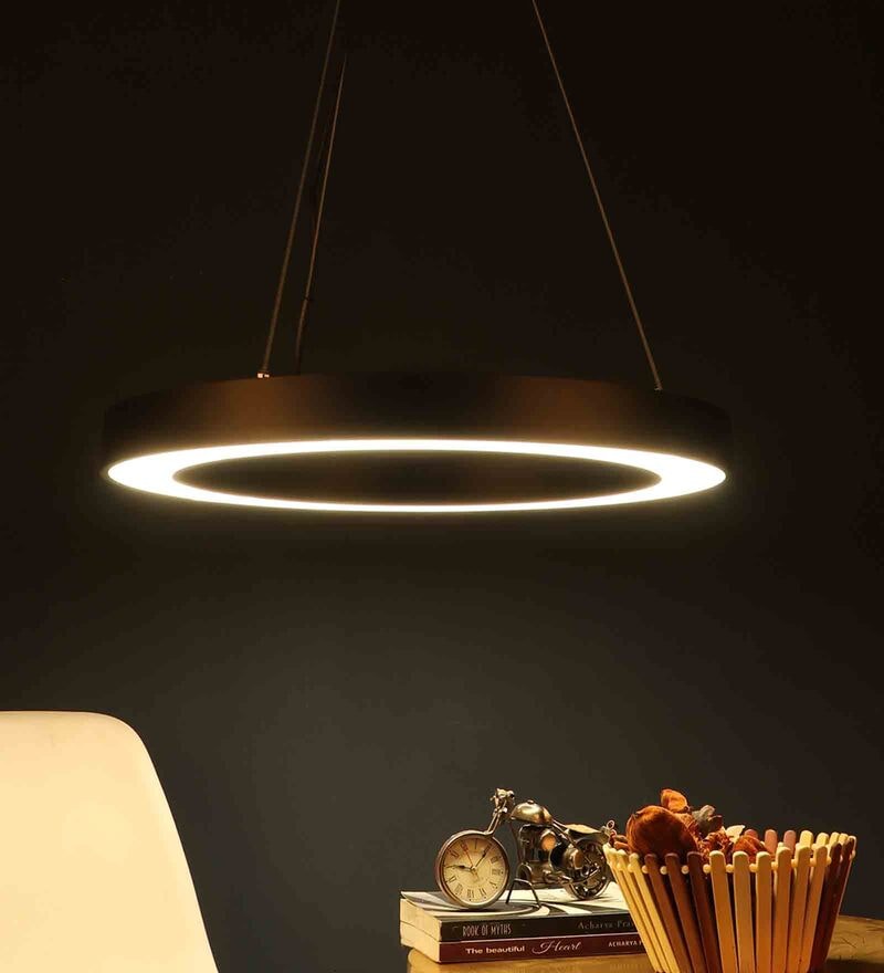 Donut Black Metal Single Hanging Light 