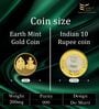 Ganesha And Laxmi  24KT (999) Lightweight Gold Coin 0.2g