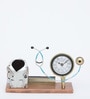 Doctor'S Multicolour Iron  Table Clock