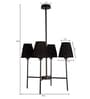 Dodie 4 Lt Black Chandelier