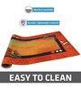 Dog House & Bowl Orange & Black Fabric Pet Placemat