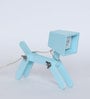 Little Dog Lamp In Blue Finish