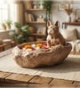 Brown Resin Dog Decorative Urli