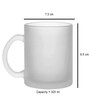 Dogs Frosted White 350ml Glass Coffee Mug