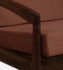 Dokkum Sheesham Wood Arm Chair In Provincial Teak Finish And Mocha Mousse Colour