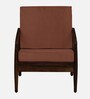 Dokkum Sheesham Wood Arm Chair In Provincial Teak Finish And Mocha Mousse Colour