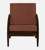 Dokkum Sheesham Wood Arm Chair In Provincial Teak Finish And Mocha Mousse Colour