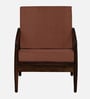 Dokkum Sheesham Wood Arm Chair In Provincial Teak Finish And Mocha Mousse Colour