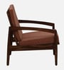 Dokkum Sheesham Wood Arm Chair In Provincial Teak Finish And Mocha Mousse Colour