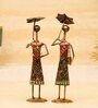 Doll Multicolour Metal (Set of 2) Figurine