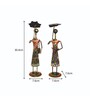 Doll Multicolour Metal (Set of 2) Figurine