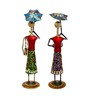 Doll Multicolour Metal (Set of 2) Figurine