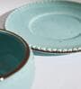 Dolomite Hummingbird 100ml Blue (Set of 2) Ceramic Tea Cup & Saucer Set