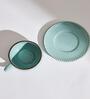 Dolomite Hummingbird 100ml Blue (Set of 2) Ceramic Tea Cup & Saucer Set
