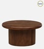 Dolomite Mango Wood Coffee Table  In Walnut Finish