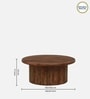 Dolomite Mango Wood Coffee Table  In Walnut Finish