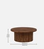 Dolomite Mango Wood Coffee Table  In Walnut Finish