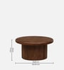Dolomite Mango Wood Coffee Table  In Walnut Finish