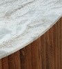 Dolomite Mango Wood Coffee Table Set In Walnut Finish