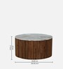 Dolomite Mango Wood Coffee Table Set In Walnut Finish