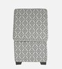 Dolphin Fabric Ottoman in Green & White Colour