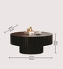 Dom Fluted Coffee Table in Black Colour