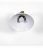 Dome Metal Downlight Sconce Wall Light with White Metal Shade