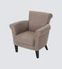 Dona Fabric 1 Seater sofa In Light Brown Colour