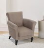 Dona Fabric 1 Seater sofa In Light Brown Colour