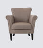 Dona Fabric 1 Seater sofa In Light Brown Colour