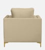Dona Velvet 1 Seater Sofa in Bone White Colour
