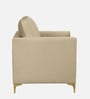 Dona Velvet 1 Seater Sofa in Bone White Colour