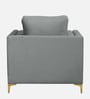 Dona Velvet 1 Seater Sofa in Carbon Grey Colour