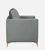 Dona Velvet 1 Seater Sofa in Carbon Grey Colour