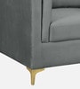 Dona Velvet 1 Seater Sofa in Carbon Grey Colour