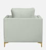Dona Velvet 1 Seater Sofa in Cool Grey Colour