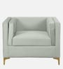 Dona Velvet 1 Seater Sofa in Cool Grey Colour
