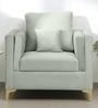 Dona Velvet 1 Seater Sofa in Cool Grey Colour
