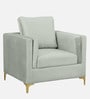Dona Velvet 1 Seater Sofa in Cool Grey Colour