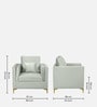 Dona Velvet 1 Seater Sofa in Cool Grey Colour