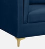 Dona Velvet 1 Seater Sofa in Midnight Blue Colour
