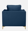 Dona Velvet 1 Seater Sofa in Midnight Blue Colour