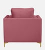 Dona Velvet 1 Seater Sofa In Dusky Rose Colour