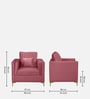 Dona Velvet 1 Seater Sofa In Dusky Rose Colour