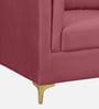 Dona Velvet 1 Seater Sofa In Dusky Rose Colour