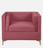 Dona Velvet 1 Seater Sofa In Dusky Rose Colour