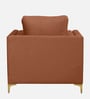 Dona Velvet 1 Seater Sofa in Rust Colour