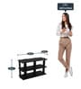 Donato Open Shoe Rack in Classic Black Finish